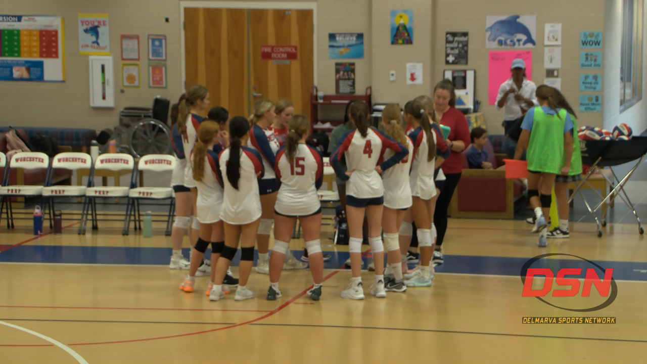 Gunston volleyball picks up 3-0 sweep of Worcester Prep.